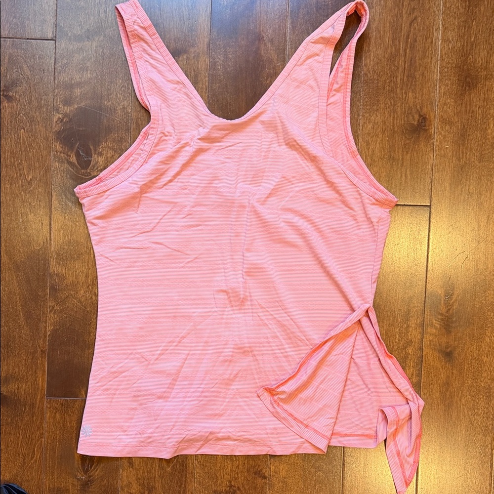 Athleta Coral Pink Side-Tie Tank Top